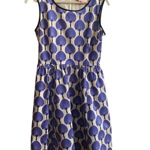 Kate Spade Like New Pretty Sleeveless Cotton Dress in Blue and White Size 10